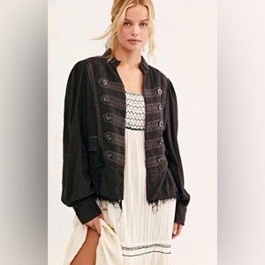 FREE PEOPLE ARIANA WASHED BLACK JACKET